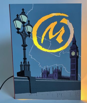 E.P. Jacobs - Blake et Mortimer - Lampe émaillée La marque jaune - Leblon Delienne - 1998