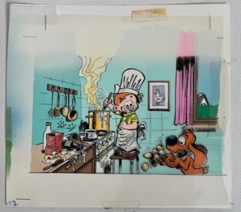 Roba - Boule et Bill - J'apprends à cuisiner - Bleu de coloriage et film noir - (années 80)