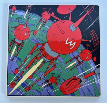 E.P. Jacobs - Blake & Mortimer - Plaque émaillée L'énigme de l'Atlantide - Version blanche - Emaillerie Belge - 2025