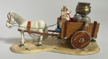 Uderzo et Goscinny - Asterix - Figurine Panoramix sur sa charrette- Pixi - 2008