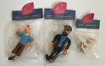 Hergé - Les Aventures de Tintin - 3 figurines latex Exinco - Années 60
