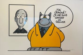 Philippe Geluck - Sérigraphie agrémentée d'un dessin original - Tirage limité - Signé