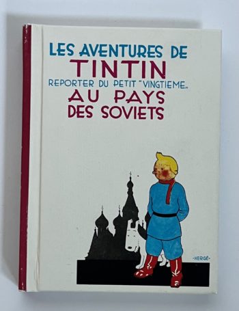 Hergé - Carte de voeux - Mini album Tintin au pays des Soviets - Signée par Hergé - 1980