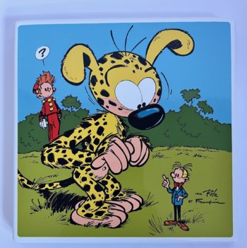 Franquin - Plaque émaillée Spirou et les petits formats - Emaillerie Belge - 2026