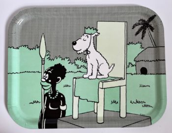 Hergé - Tintin au Congo - Plateau Milou trône - Axis