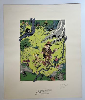 Franquin et Batem - Sérigraphie - Indiana Jones and the last crusade - Tirage limité - Signée - 1991