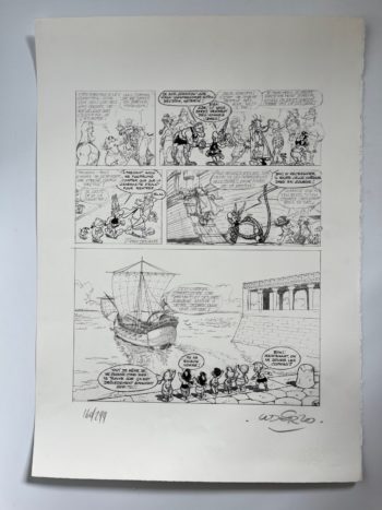 Uderzo - Asterix et Obelix - Sérigraphie L'odyssée - Signée - Desbois - 1997