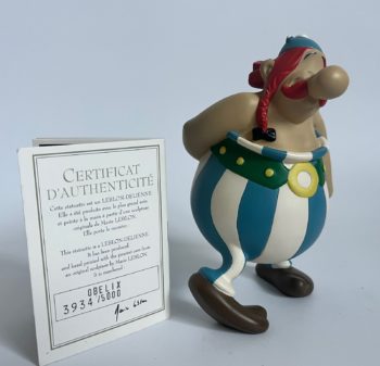 Uderzo et Goscinny - Figurine Obelix Fleur - Leblon Delienne - 1995