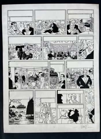 Van Dongen - Blake et Mortimer - Planche originale page 33 - La vallée des Immortels - 2018