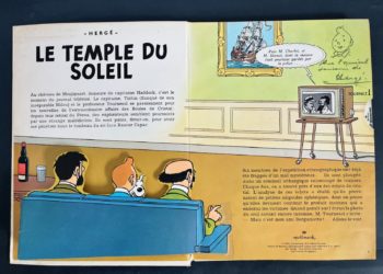Hergé - Tintin et le Temple du Soleil - Album Pop Hop - EO - Dédicacé par Hergé - Hallmark - 1969