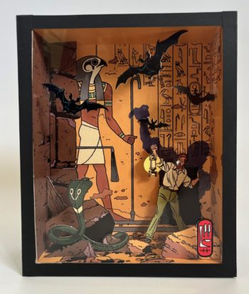 E.P. Jacobs - Blake et Mortimer - Le mystère de la grande pyramide - Dans la chambre d'Horus - Diorama - Akimoff - 2005