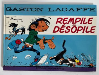 Franquin - Album Gaston Lagaffe -  Rempile et désopile - Tirage limité numéroté - Editions Libro Sciences - 1989