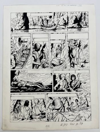 Jacques Martin - Alix - Le fils de Spartacus - Planche originale encre de chine - 1974