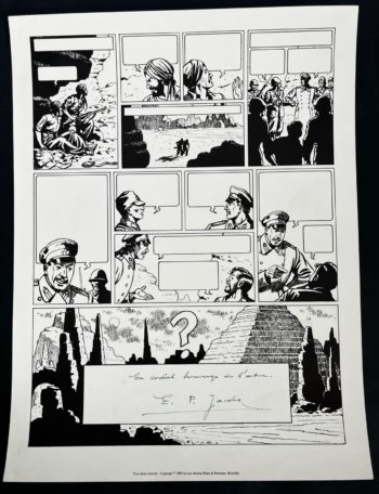 E.P. Jacobs - Blake et Mortimer - Le mystère de la grande pyramide - Print offset- Signé - 1984