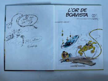 Franquin - Marsupilami - Album L'or de Boavista - Avec dessin dédicacé de Franquin - 1993
