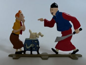 Herge - Le Lotus bleu - Plats d'étain - Tintin, Milou et Didi - Pixi - 1995
