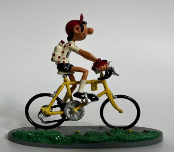 Franquin - Figurine Gaston coureur cycliste - Maillot à pois - Pixi - 2000