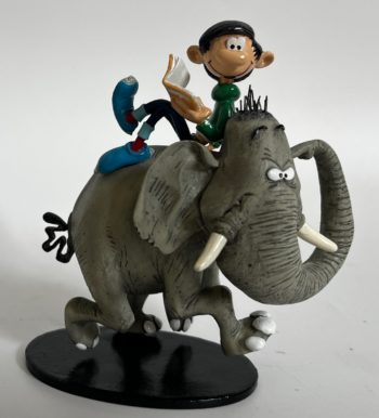 Franquin - Figurine Gaston sur l'éléphant - Pixi - 2019