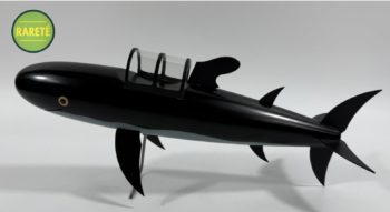 Hergé- Figurine Le sous marin requin - Petit modèle - 1ère version - Sans personnages - Aroutcheff -  1986