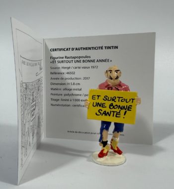Hergé - Tintin - Collection Carte de Voeux - Figurine Rastapopoulos Bonne santé -  Pixi - 2017