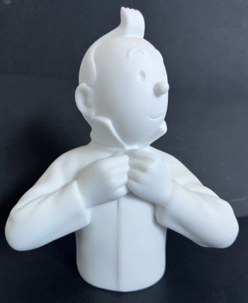 Hergé - Figurine Tintin ferme son col - Petit modèle - Version mate - Moulinsart - 2013