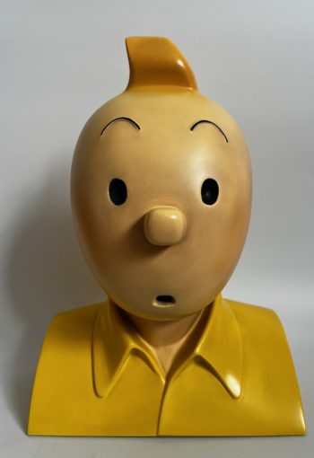 Hergé - Buste Tintin grand modèle polychrome - Patrick Regout - Pixi - 1991