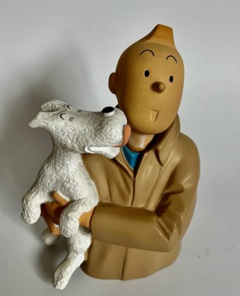 Hergé - Figurine - Milou lèche Tintin - 2e version - Leblon Delienne - 1994