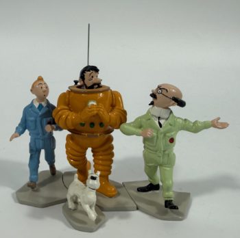 Hergé - Figurines Puzzle Objectif Lune - 4 personnages - Pixi - 2000