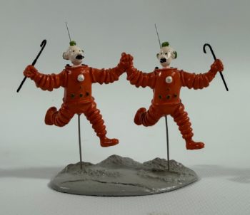 Hergé - Objectif Lune - Figurines Dupont et Dupond - Pixi - 1989