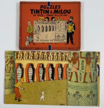 Hergé - Puzzle Tintin et Milou - Les cigares du pharaon - 60 pièces - Dubreucq - 1944