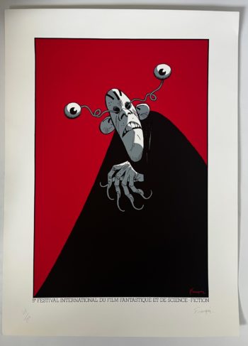 Franquin - Sérigraphie 5e Festival du film Fantastique et de Science Fiction - Bruxelles - Signée et numérotée - 1987