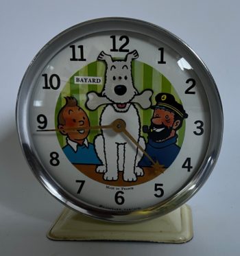 Hergé - Tintin, Haddock et Milou - Réveil mécanique animé - Bayard, France - Années 60