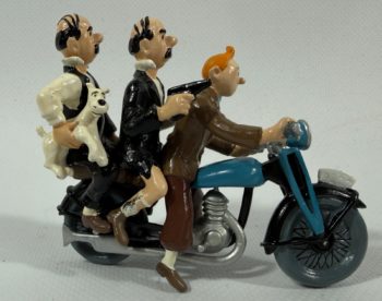 Hergé - Figurine Tintin et les Dupondt sur la moto - Pixi - 2002